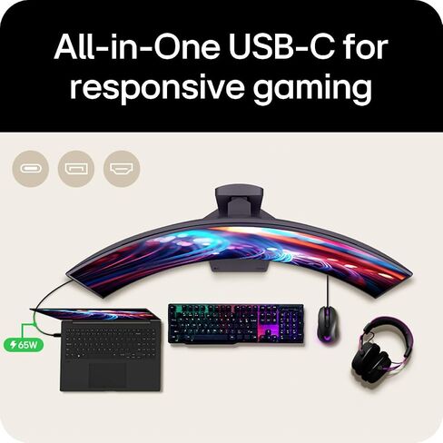 LG Ultragear 39GX900A-B 39" OLED Curved WQHD Gaming Monitor - 240Hz, 0.03ms, G-SYNC & FreeSync Premium Pro, HDMI 2.1, DisplayPort 1.4, USB-C, VESA, Anti-Glare, HDR True Black, 800R Curve in Saudi Arabia