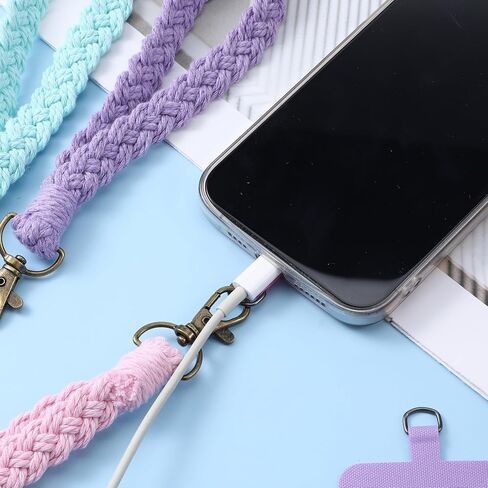 3 Pcs Phone Wrist Strap, CellPhone Lanyard with Tether Tab, Wrist Phone Lanyards, Universal Smartphone Wristlet Keychain for Women Men in Kuwait