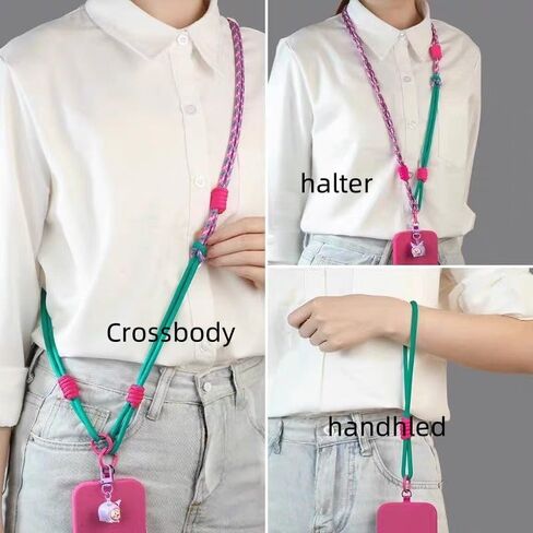 Phone Lanyard Strap Crossbody Strap for Cellphone Charm Wrist Cellphone Chain Wristlet Phone Necklace with Hook Card in Saudi Arabia