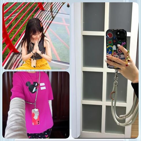 Phone Lanyard Strap Crossbody Strap for Cellphone Charm Wrist Cellphone Chain Wristlet Phone Necklace with Hook Card in Saudi Arabia