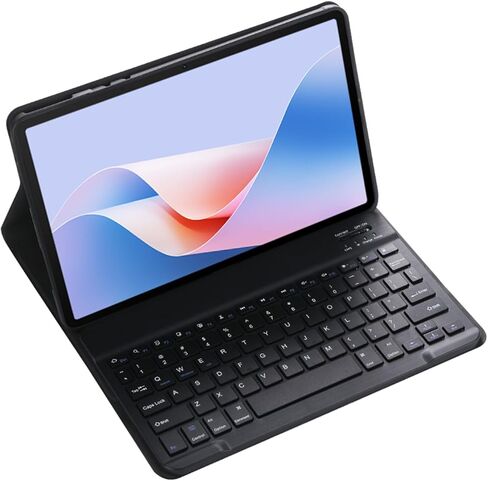 Magnetic Detachable Wireless Keyboard & Mouse Combo with Leather Cover for Honor Pad 8 12-inch Tablet – Full Wrapped Protection Keyboard Case (Blue,Touch Pad and Mouse) in Saudi Arabia