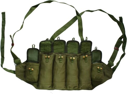 Reproduction Green Chinese Type 81 Type Chest Rig 6 Pockets Magazine Bag Pouch in Saudi Arabia