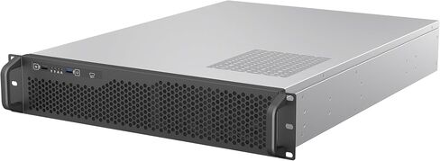 هيكل خادم Rosewill 2U Rackmount | دعم GPU أفقي بالحجم الكامل | متوافقة مع اللوحة الأم ATX | يدعم ما يصل إلى 6X 3.5 HDD Bays | مراوح 5 × 80 مم PWM | يو اس بي 3.2 تايب سي | آر إس في-Z2006 in Kuwait
