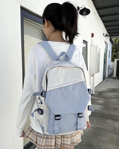 coowoz School Backpack for Men Women College Bookbag Waterproof Lightweight Black Backpack Mochilas Book Bag Rucksack Casual Daypack School Bag for Boys Girls in Kuwait