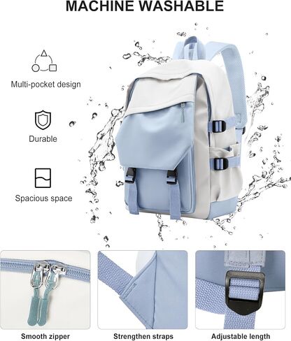 coowoz School Backpack for Men Women College Bookbag Waterproof Lightweight Black Backpack Mochilas Book Bag Rucksack Casual Daypack School Bag for Boys Girls in Kuwait
