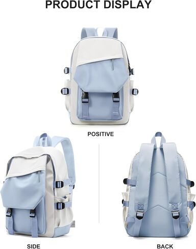 coowoz School Backpack for Men Women College Bookbag Waterproof Lightweight Black Backpack Mochilas Book Bag Rucksack Casual Daypack School Bag for Boys Girls in Kuwait