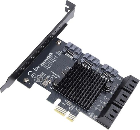 Dpofirs 1X PCIE Expansion Card for 9-Port Serial ATA3.0 SSD PCIE3.0 GEN3 6Gbps Serial ATA3.0 Adapter Card for Fast Data Transfer and Support in Saudi Arabia