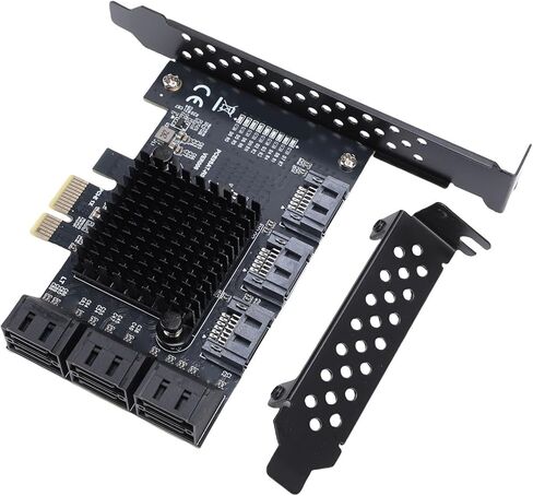 Dpofirs 1X PCIE Expansion Card for 9-Port Serial ATA3.0 SSD PCIE3.0 GEN3 6Gbps Serial ATA3.0 Adapter Card for Fast Data Transfer and Support in Saudi Arabia