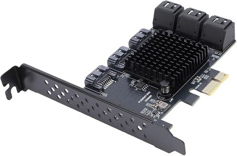 Dpofirs 1X PCIE Expansion Card for 9-Port Serial ATA3.0 SSD PCIE3.0 GEN3 6Gbps Serial ATA3.0 Adapter Card for Fast Data Transfer and Support in Saudi Arabia