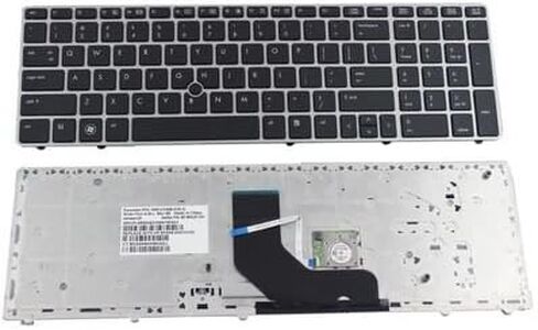 أصلي جديد متوافق مع HP 641179-001 701986-001 55010KS00-289-G 9Z.N6GUF.K01 9Z.N6GSF.L01 641181-001 9Z.N6GUF.201 لوحة مفاتيح فضية أمريكية مع مؤشر in Kuwait