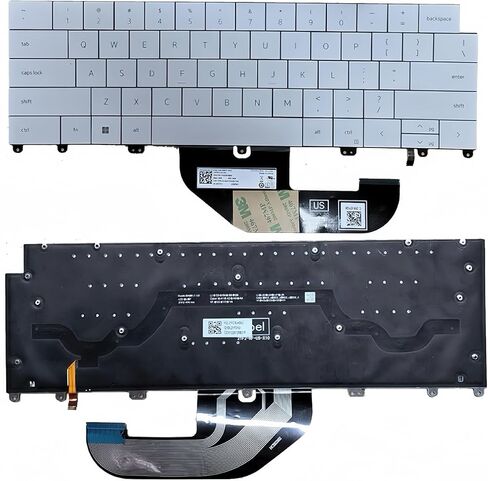 New US Replacement Keyboard for DELL XPS 13 Plus 9320 English gray-white with Backlit in Saudi Arabia
