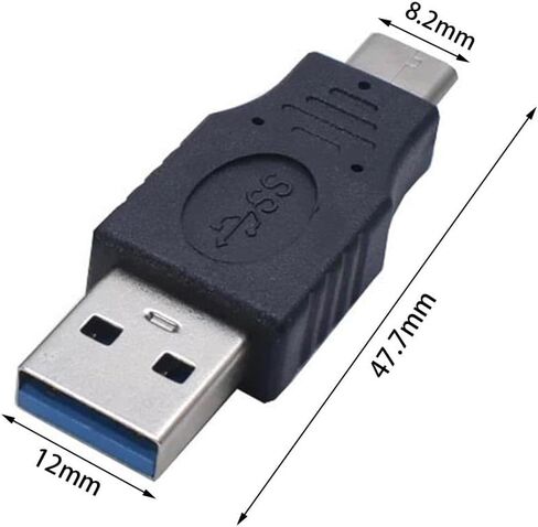 2 قطعة USB 3.0 ذكر إلى محول أنثى من النوع C، محول USB-C أنثى إلى USB A ذكر، يدعم البيانات والشحن لأجهزة الكمبيوتر المحمول، والقرص الصلب، والهواتف المحمولة in Kuwait