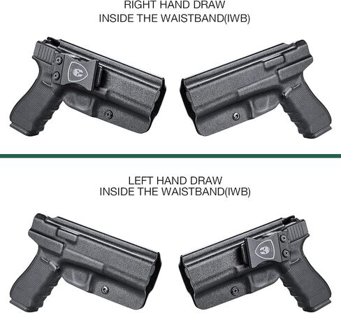 حافظة WARRIORLAND IWB Kydex لـ Glock 17/22/31 - تناسب G17 Gen 1-5، G22 Gen 3-4، G31 Gen 3-5 - لا تناسب G22 Gen 5 - حمل مخفي داخل حزام الخصر، قابل للتعديل والاحتفاظ، اليد اليمنى/اليسرى in Saudi Arabia