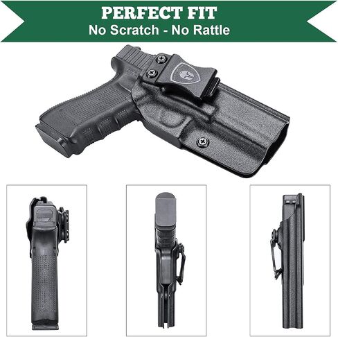 WARRIORLAND IWB Kydex Holster for Glock 17/22/31 – Fit G17 Gen 1-5, G22 Gen 3-4, G31 Gen 3-5 – Not Fit G22 Gen 5 – Inside Waistband Concealed Carry, Adjustable Cant & Retention, Right/Left Hand in Saudi Arabia