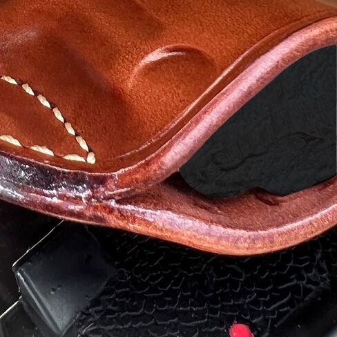 حافظة مجداف جلدية فاخرة مفتوحة من الأعلى، أسطوانة Kimber Micro 9 مم 3.15 بوصة، رسم باليد اليمنى، لون بني #1528# in Saudi Arabia