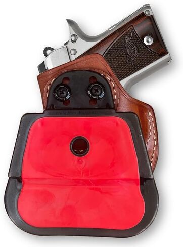 حافظة مجداف جلدية فاخرة مفتوحة من الأعلى، أسطوانة Kimber Micro 9 مم 3.15 بوصة، رسم باليد اليمنى، لون بني #1528# in Saudi Arabia