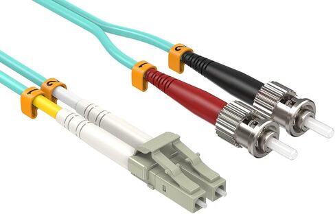 CableLedaer 3m OM2 LC to ST UPC Duplex Corning Fiber Optic Cable MultiMode 50/125 OFNR Rated for Fast Ethernet, Fiber Channel, Data Center & ATM, Orange in Saudi Arabia
