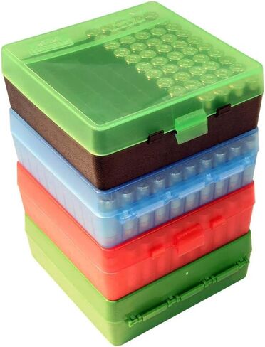 MTM 100 Round Flip-Top Ammo Box 38/357 Cal (Clear Green/Black) in Saudi Arabia