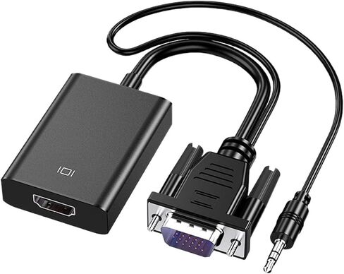 V/GA to HDMI-Compatible Converter Adapter Male to Female Cable with 1080P V/GA Adapter for PC to HDTV Projector in Saudi Arabia