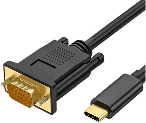 1080P USB C to V/GA Cable TY>pe C 3.1 V/GA Converter Adapter Cable Plated 1M/1.8M for UHD External Video Projector(1.8m) in Saudi Arabia