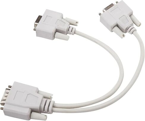 V/GA SVGA 1 PC to 2 M>oni>tor Male to 2 Female Y Adapter Splitter Cable 15 PIN 25cm(2pcs) in Saudi Arabia