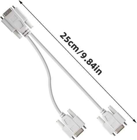 V/GA SVGA 1 PC to 2 M>oni>tor Male to 2 Female Y Adapter Splitter Cable 15 PIN 25cm(2pcs) in Saudi Arabia