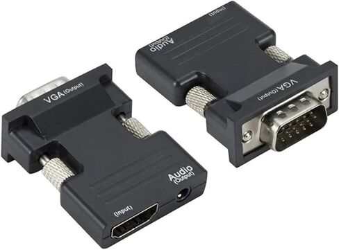 HDMI-Compatible Female to V/GA Male Converter 3.5mm Adapter Support 1080P Signal Output Convertor with Cables in Saudi Arabia