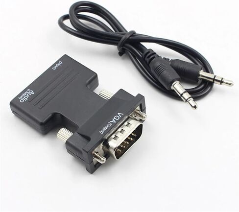HDMI-Compatible Female to V/GA Male Converter 3.5mm Adapter Support 1080P Signal Output Convertor with Cables in Saudi Arabia