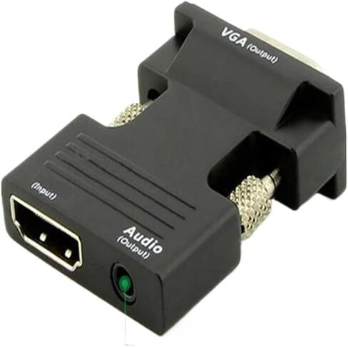 HDMI-Compatible Female to V/GA Male Converter 3.5mm Adapter Support 1080P Signal Output Convertor with Cables in Saudi Arabia