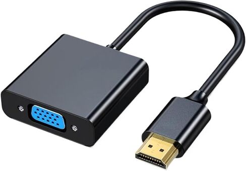 متوافق مع محول كابل V/GA ​​Full HD 1080P HDMI ذكر إلى محول V/GA ​​أنثى للكمبيوتر HDTV جهاز العرض اللوحي M>oni>tor (أسود) in Saudi Arabia