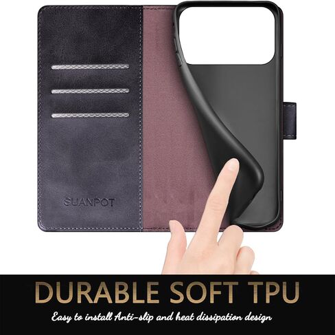 SUANPOT Compatible with iPhone 17 Pro Max 6.9" Wallet case with RFID Blocking Credit Card Holder,Flip Book PU Leather Protective Cover Women Men for Apple 17 Pro Max Phone case Light Coffee in Saudi Arabia