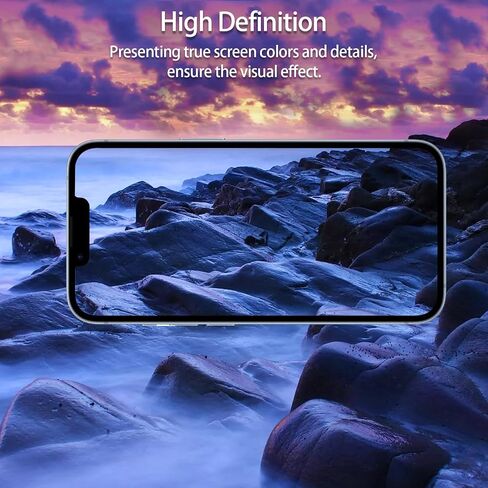 3 Pack Screen Protector Compatible with iPhone 14/13/13 Pro with Installation Frame, Anti-Scratch 9H Hardness Tempered Glass, Bubble Free, Case Friendly in Saudi Arabia
