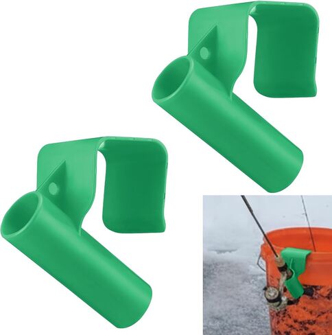 2 Pcs Sled Rod Holder Outdoor Fishing Rod Holder Compatible Storage Rack Sled Buckets Ice Fishing Pole Rack Gear Adjustable Bucket Accessories for Ice House Dock Riverbank Lakeside in Saudi Arabia