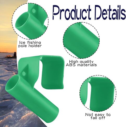 2 Pcs Sled Rod Holder Outdoor Fishing Rod Holder Compatible Storage Rack Sled Buckets Ice Fishing Pole Rack Gear Adjustable Bucket Accessories for Ice House Dock Riverbank Lakeside in Saudi Arabia