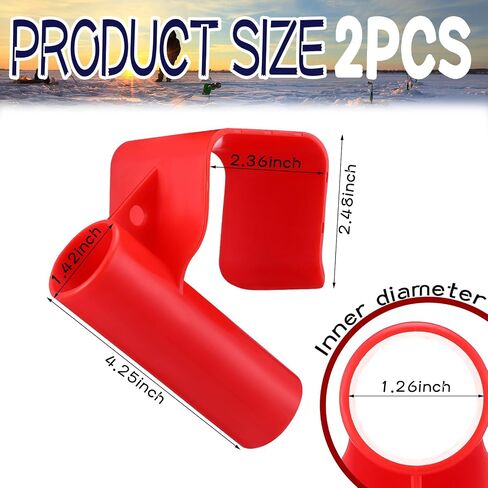 2 Pcs Sled Rod Holder Outdoor Fishing Rod Holder Compatible Storage Rack Sled Buckets Ice Fishing Pole Rack Gear Adjustable Bucket Accessories for Ice House Dock Riverbank Lakeside in Saudi Arabia