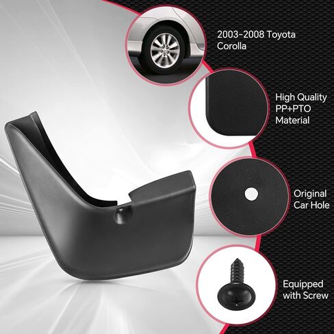BDFHYK MUD DILAPS SPLASH GRADS MUDGURANS MUDFLAPS متوافق مع Toyota Tundra بدون Fender Flares 2007-2021 ، 4 مساءً الأمامية والخلفية in Saudi Arabia