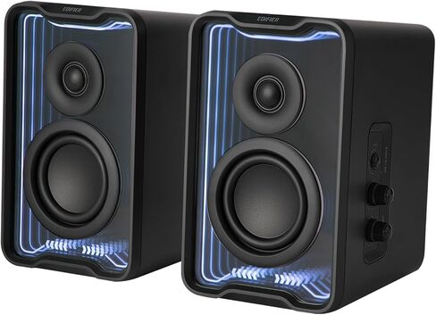 Edifier QR30 2.0 Desktop Active Speaker, Compact Bluetooth V5.4 Computer Speakers, Wireless Bookshelf Speaker, 30W (RMS), 3.5mm AUX & USB-A Wired Input, App Control, Black (Renewed) in Saudi Arabia