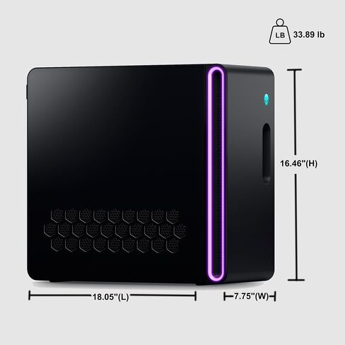 كمبيوتر سطح المكتب Dell Alienware Aurora ACT1250 للألعاب Intel 20-core Ultra 7 265F (>i7-14700) ذاكرة الوصول العشوائي 64 جيجابايت 2 تيرابايت SSD GeForce RTX 5070 Ti 16 جيجابايت GDDR7 DLSS4 Wi-Fi7 1000W PSU مبرد سائل للألعاب AI Win11Pro ICP Hub in Saudi Arabia