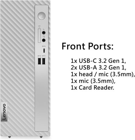 Lenovo IdeaCentre 3 SFF Desktop Computer, 10-core Intel Core i5-14400, 32GB RAM, 1TB SSD, HDMI + VGA, Wi-Fi 6, RJ-45, USB-C, Wired Keyboard & Mouse, Windows 11 Home in Saudi Arabia