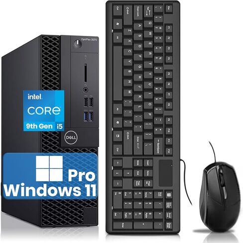 Dell OptiPlex 3070 Small Form Factor Computer PC, Intel Core i5-9500 up to 4.4GHz, 16G DDR4, 512G SSD, i5 Desktop PC Windows 11 Pro 64 Bit (Renewed) in Saudi Arabia