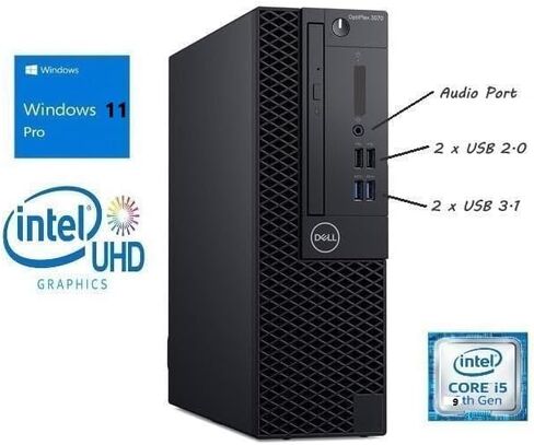 Dell OptiPlex 3070 Small Form Factor Computer PC, Intel Core i5-9500 up to 4.4GHz, 16G DDR4, 512G SSD, i5 Desktop PC Windows 11 Pro 64 Bit (Renewed) in Saudi Arabia
