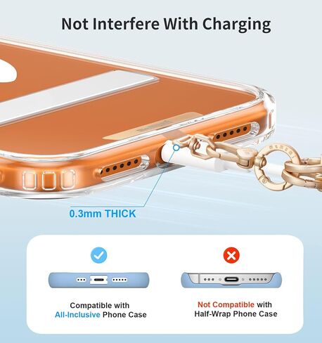 memumi 3 in 1 360° Rotating Phone Crossbody Strap, Neck/Wrist Strap for iPhone 17Pro Max/All Phones Anti-Theft Secure Lanyard in Saudi Arabia