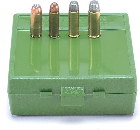 MTM P64-50-10 صندوق الذخيرة 64 مستدير الوجه | يناسب 50 AE و480 Ruger | تكويم | صنع في الولايات المتحدة الأمريكية | أخضر in Saudi Arabia