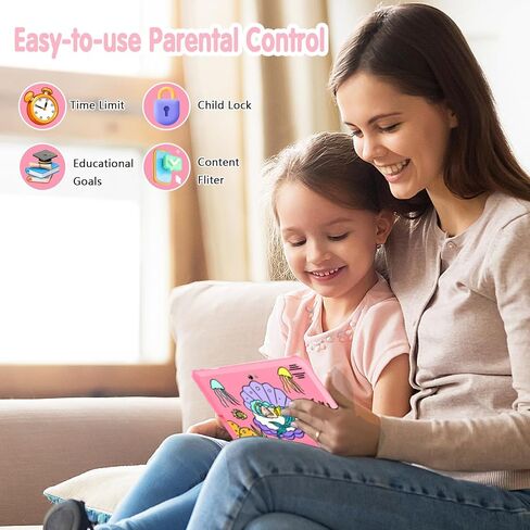 Yinoche Kids Tablet 7 "Android Tablet for Kids 3-7 32GB أقراص للأطفال الصغار مع Case WiFi Parental Control Dual Camera GMS معتمد in Kuwait