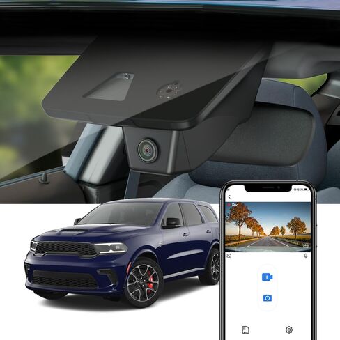 تتكيف كاميرا Dash Cam Fitcamx الأمامية 4K+الخلفية 1080P لـ Dodge Durango 2021-2026 (HD2-D7600)، مظهر OEM متكامل، فيديو مزدوج عالي الدقة، تطبيق WiFi وتطبيق مدمج، تسجيل حلقة، مستشعر الجاذبية، سهل الضبط، بطاقة 128 جيجابايت in Saudi Arabia