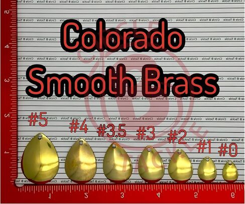 25 Pack Spinner Blades Colorado Brass and Nickel Spinner Lure Making Parts Accessories DIY Spinnerbait Inline Spinner Premium Colorado Smooth and Hex Blades - Made in USA in Saudi Arabia