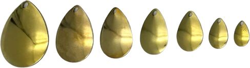 25 Pack Spinner Blades Colorado Brass and Nickel Spinner Lure Making Parts Accessories DIY Spinnerbait Inline Spinner Premium Colorado Smooth and Hex Blades - Made in USA in Saudi Arabia