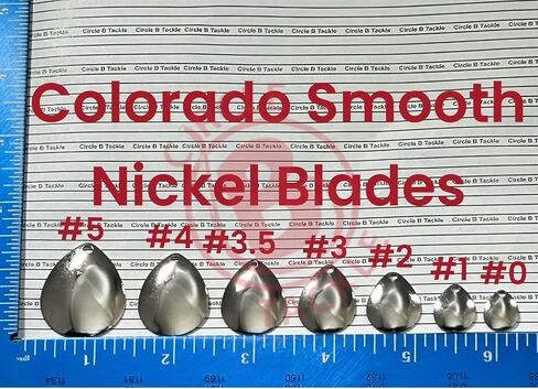25 Pack Spinner Blades Colorado Brass and Nickel Spinner Lure Making Parts Accessories DIY Spinnerbait Inline Spinner Premium Colorado Smooth and Hex Blades - Made in USA in Saudi Arabia