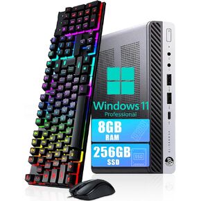HP EliteDesk 800 G4 Mini Desktop Computer, 8th Gen Intel i5-8500T up to 3.5GHz, 8GB DDR4 RAM, 256GB SSD, Mouse & Keyboard, 2 DisplayPort, WiFi, Windows 11 Pro (Renewed) in Saudi Arabia