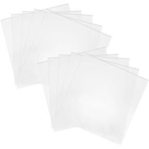 Cabilock 10Pcs Vinyl Record Sleeves Transparent Adhesive Album Protective Covers for Clean Storage Self Adhesive Design for Vinyl Record Lovers in Kuwait